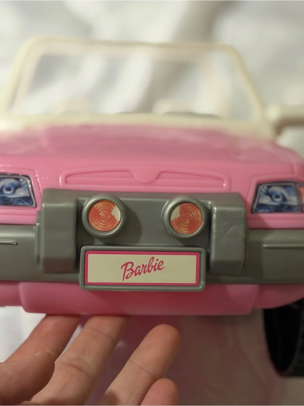 Barbie Bright Pink Convertible Jeep with White Trim